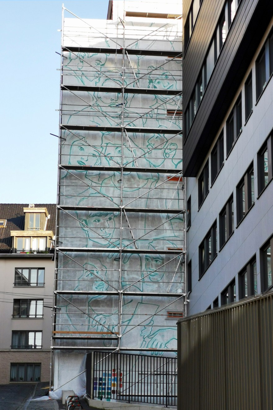 fresque Bruxelles Covid 19 collectif 7e Gauche